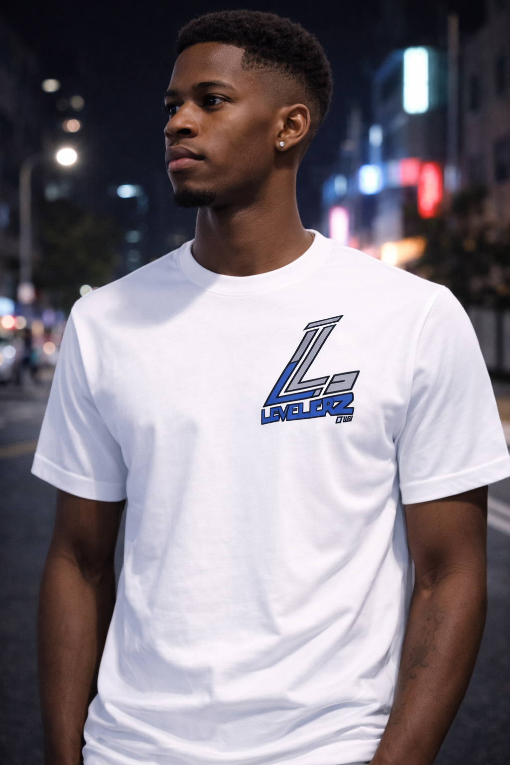 Signature Logo Tee - Grey / Blue / White